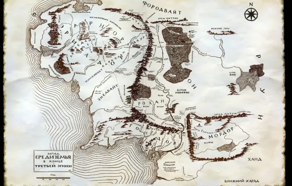 Картинка карта, Warner Bros, Monolith Productions, Middle-earth: Shadow of Mordor, Средиземье: Тени Мордора, Interactive Entertainment