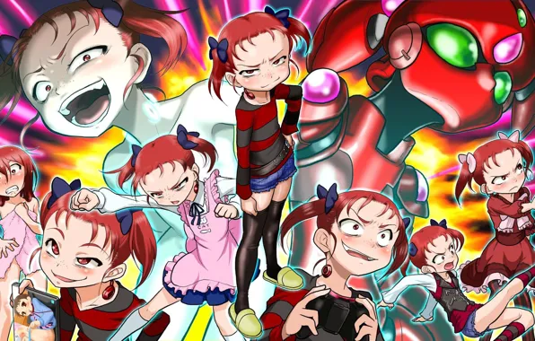 Red, game, mecha, anime, queen, asian, manga, japanese