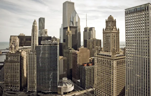 Картинка город, здания, небоскребы, Чикаго, США, Иллинойс, Chicago, Illinois