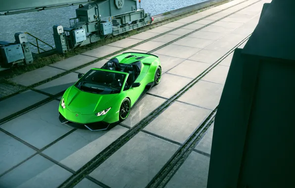 Картинка зеленый, green, Lamborghini, суперкар, supercar, автомобиль, Spyder, ламборгини