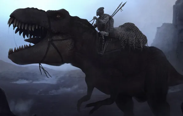 Динозавр, Art, Всадник, The Journey, Тиранозавр, Joseph Diaz