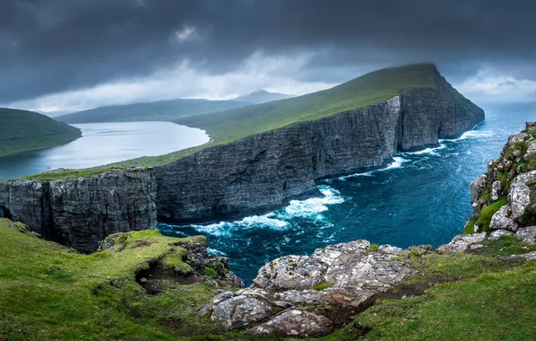 Faroe Islands, Vágar, Við Kirkjar