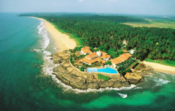 Forest, island, hotel, Sri Lanka, asian resort