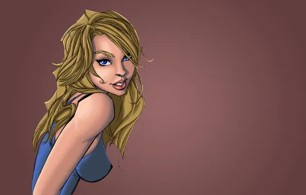 Взгляд, рисунок, Девушка