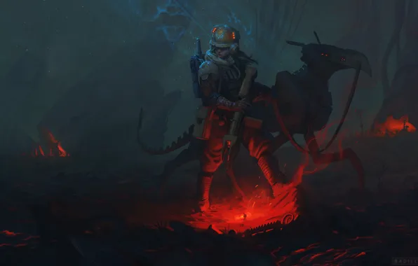 Робот, Стиль, Fantasy, Арт, Art, Robot, Техника, Style