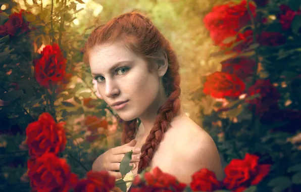 Веснушки, косички, рыжеволосая, Nya, Tanya Markova