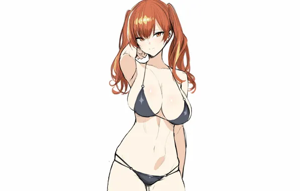 Girl, sexy, cleavage, long hair, boobs, anime, beautiful, pretty