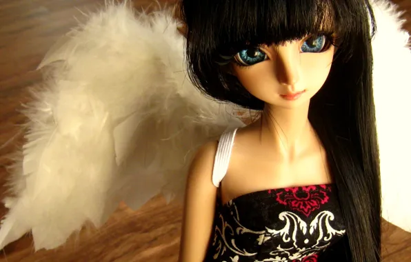 Кукла, брюнетка, голубые глаза, doll, BJD