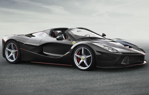 Картинка Ferrari, Чёрный, new, Spider, Передок, LaFerrari