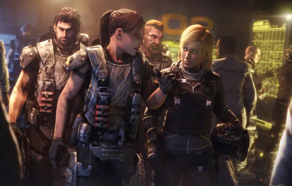 Десант, art, Aliens, морпехи, fan art, Aliens Colonial Marines, Чужие: Колониальные морпехи, Gearbox Software