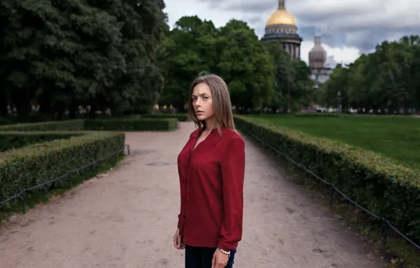 Картинка взгляд, девушка, портрет, Ольга Кобзар, Olga Kobzar, Андрей Брандис, Andrey Brandis