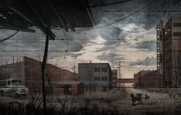 Картинка собаки, рисунок, арт, stalker, сталкер, слепые псы, S.T.A.L.K.E.R. Call of Pripyat, Зов Припяти