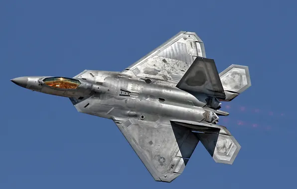 Картинка небо, оружие, F-22 Raptor