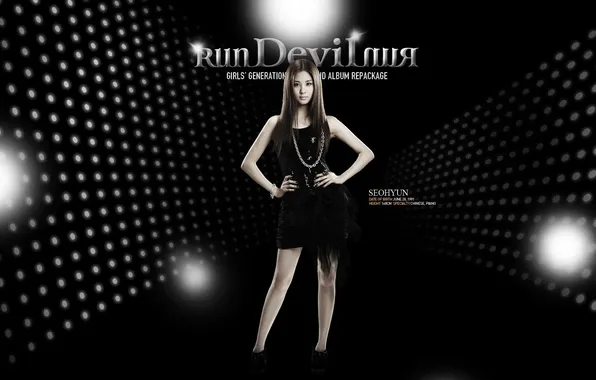 Картинка K-Pop, Girls' Generation, Run Devil Run, Wallpaper, Seohyun