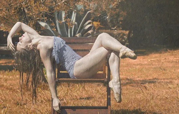 Капли, дождь, балерина, ливень, пуанты, ballerina project, Maurizio Parise