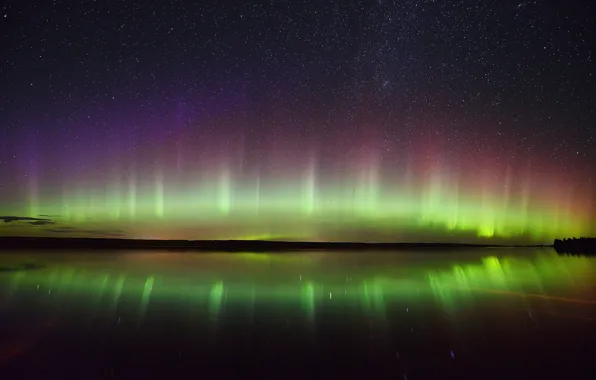 Картинка звезды, ночь, северное сияние, Aurora Borealis
