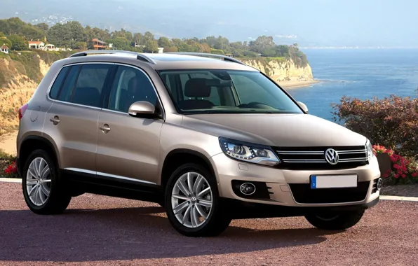 Красивая, Voikswagen, Полноэкранная, Тигуан, Beautiful, Tiguan, Обоя, Фольксваген