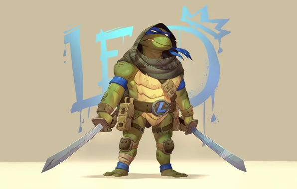 Teenage mutant ninja turtles, TMNT, leonardo