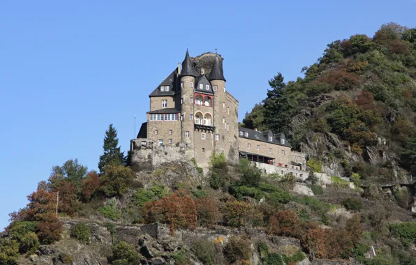 Картинка Германия, Germany, Castle Katz, Burg Katz, Замок Катц, Санкт-Гоарсхаузен, St. Goarshausen