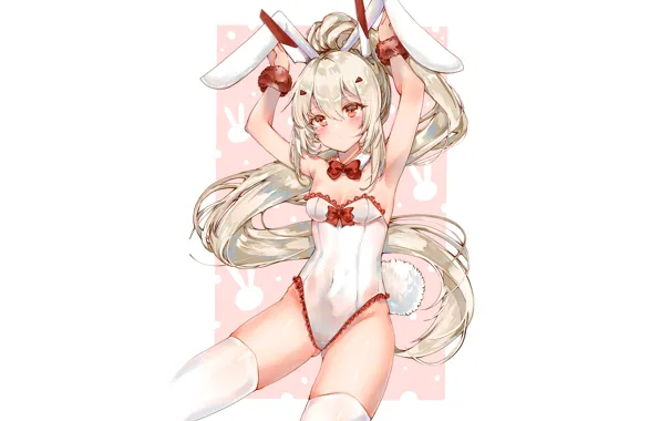 Girl, sexy, cleavage, thighhighs, long hair, boobs, anime, Ayanami