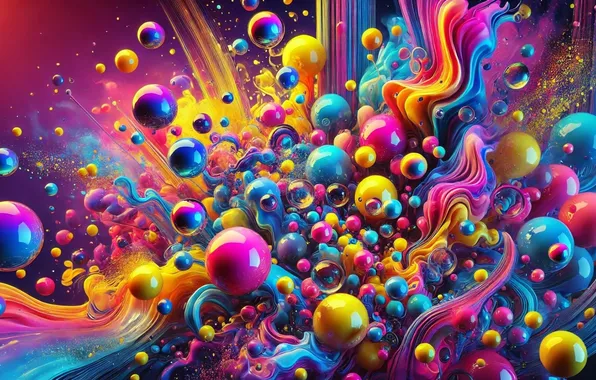 Colorful, balls, art