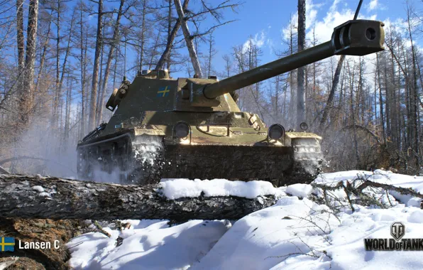 WoT, World of Tanks, Wargaming, Lansen C, зимний арт