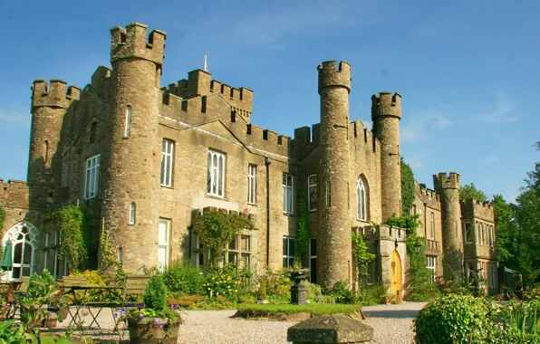 Замок, Англия, архитектура, England, exterior, Cumbria, Augill Castle