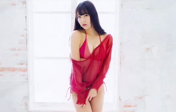 Girl, sexy, cleavage, long hair, boobs, beautiful, pretty, lips