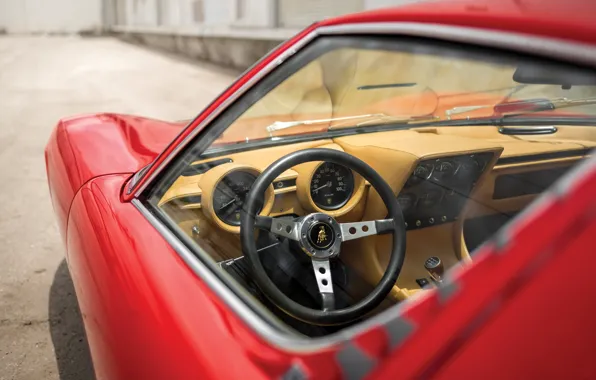 Картинка Lamborghini, 1971, Miura, car interior, Lamborghini Miura P400 SV