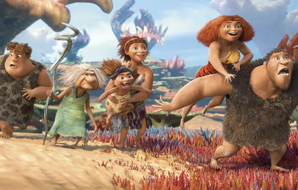 Animated film, vegetation, The Croods, animated movie, family, caveman, The Croods 2