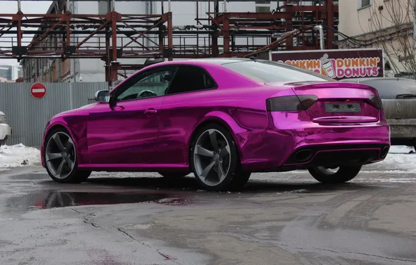 Audi, Purple, RS5, Chrome