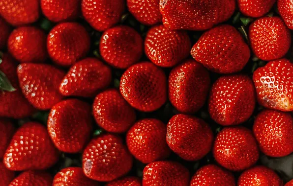 Свет, ягоды, клубника, красные, много, боке, виктория, сочные
