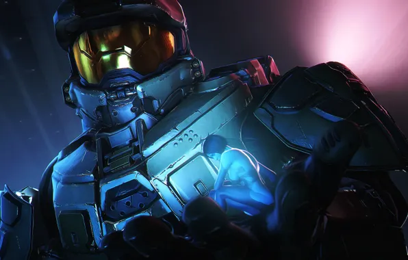 Рендеринг, шлем, броня, halo, master chief, John-117, cortana
