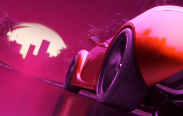 Авто, Машина, Графика, Art, Electronic, Рендеринг, Sport Car, Synthpop
