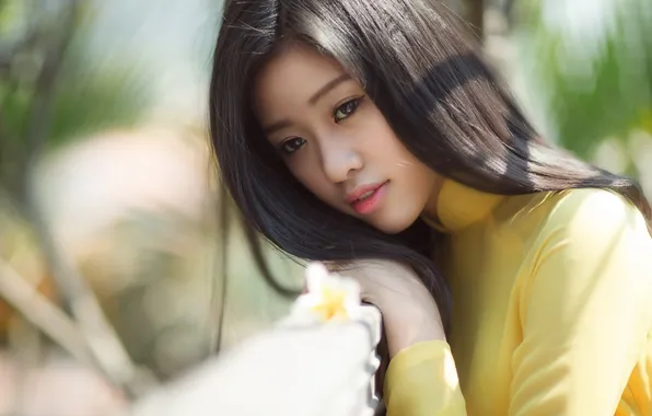 Взгляд, девушка, азиатка