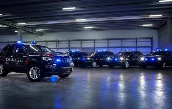 Police, 2018, Carabinieri, мигалки, Jeep, Grand Cherokee