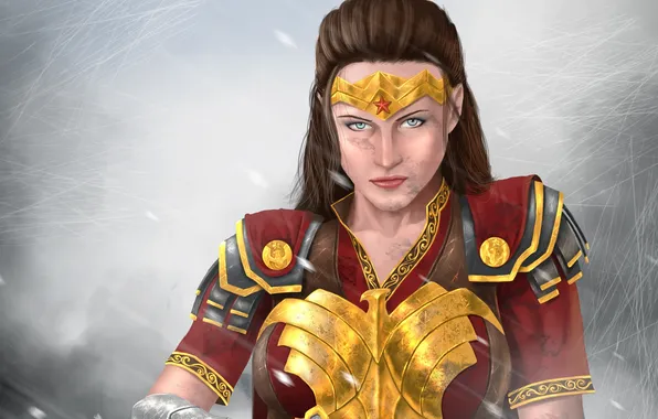 Женщина, арт, супергерой, wonder woman, DC Comics, Diana Prince