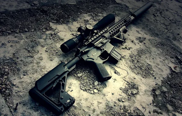 Weapon, scope, m16