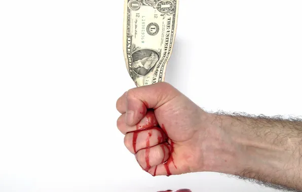 Картинка кровь, рука, доллар