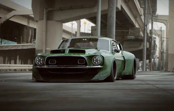 Асфальт, эстакада, автомобиль, front, L.T.O GT500