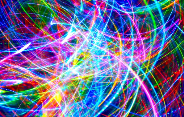 Картинка лучи, свет, линии, цвет