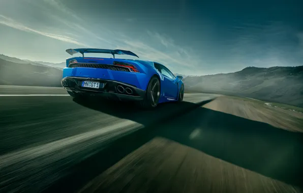 Lamborghini, синяя, ламборгини, Novitec Torado, Huracan, хуракан