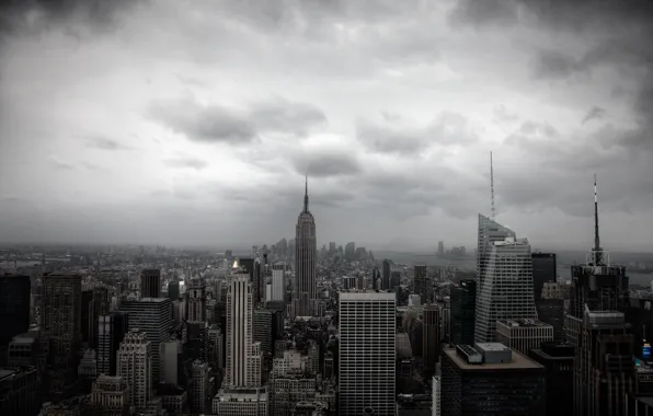 Нью-Йорк, небоскребы, джунгли, Манхеттен, New York City, Empire State Building, железо-бетонные