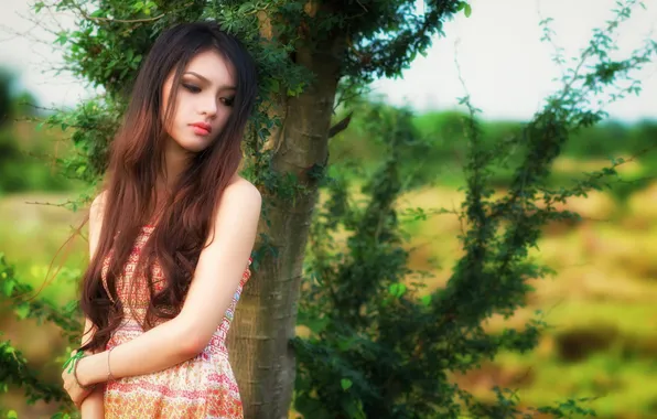 Взгляд, девушка, поза