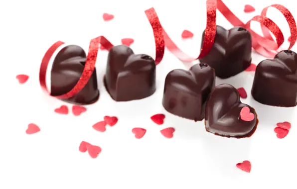 Картинка сердце, шоколад, конфеты, love, heart, romantic, Valentine's Day