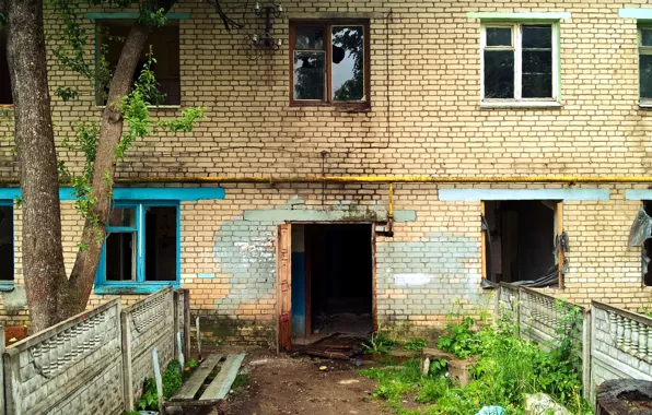 Дом, old, заброшенное, building, slum