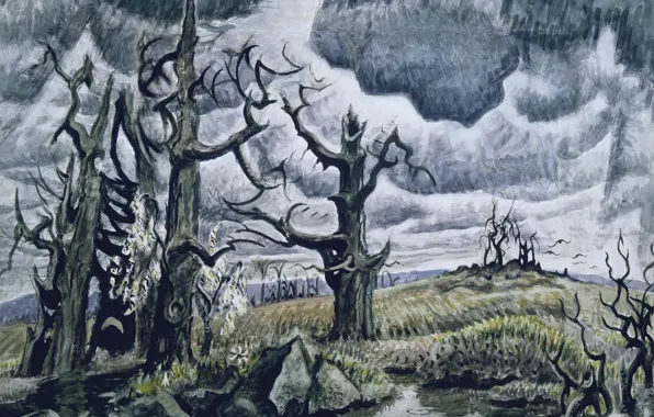 Charles Ephraim Burchfield, 1946-55, An April Mood