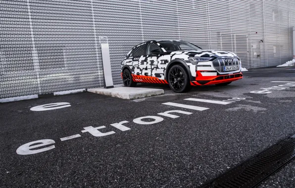 Картинка асфальт, Audi, стоянка, 2018, E-Tron Prototype