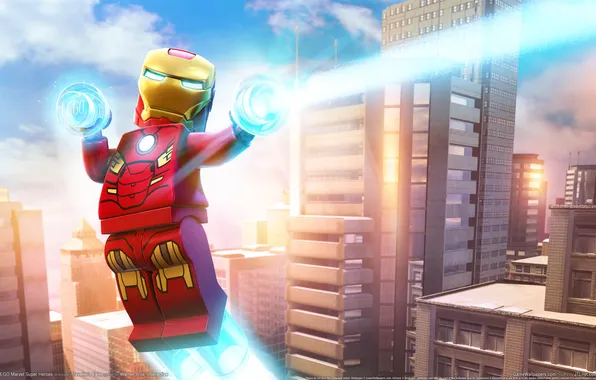 Картинка Лего, Железный человек, Iron man, game wallpapers, супергерои, Марвел, LEGO: Marvel Super Heroes, Ironman
