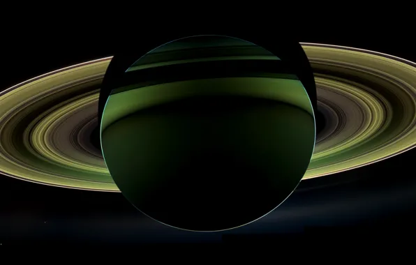 Вид, Сатурн, с темной стороны
